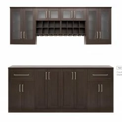 NewAge Products Home Bar 8 Piece Cabinet Set 45 NewAge Products Home Bar 8 Piece Cabinet Set