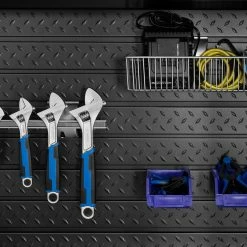 None Pro Series 84 In. Diamond Plate Slatwall Backsplash Garage Storage 30 None Pro Series 84 In. Diamond Plate Slatwall Backsplash Garage Storage