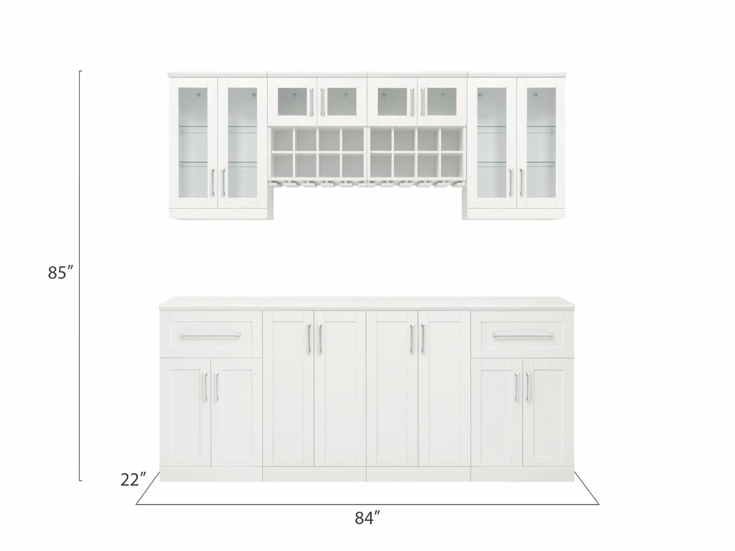 NewAge Products Home Bar 8 Piece Cabinet Set 3 NewAge Products Home Bar 8 Piece Cabinet Set