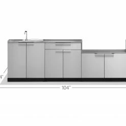 NewAge Products Outdoor Kitchen Stainless Steel 3 Piece Cabinet Set 22 NewAge Products Outdoor Kitchen Stainless Steel 3 Piece Cabinet Set