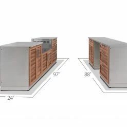 NewAge Products Outdoor Kitchen Stainless Steel 5 Piece Cabinet Set 32 NewAge Products Outdoor Kitchen Stainless Steel 5 Piece Cabinet Set