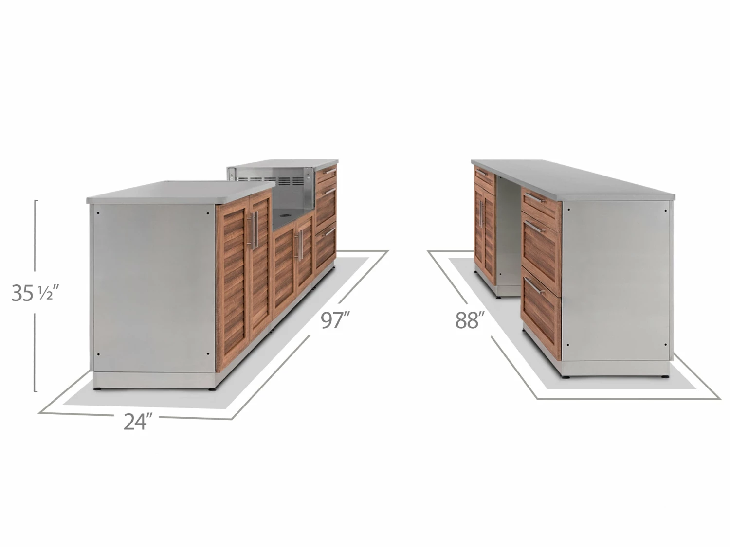 NewAge Products Outdoor Kitchen Stainless Steel 5 Piece Cabinet Set 14 NewAge Products Outdoor Kitchen Stainless Steel 5 Piece Cabinet Set