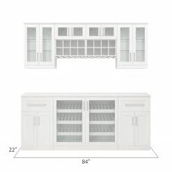 NewAge Products Home Bar 7 Piece Cabinet Set
