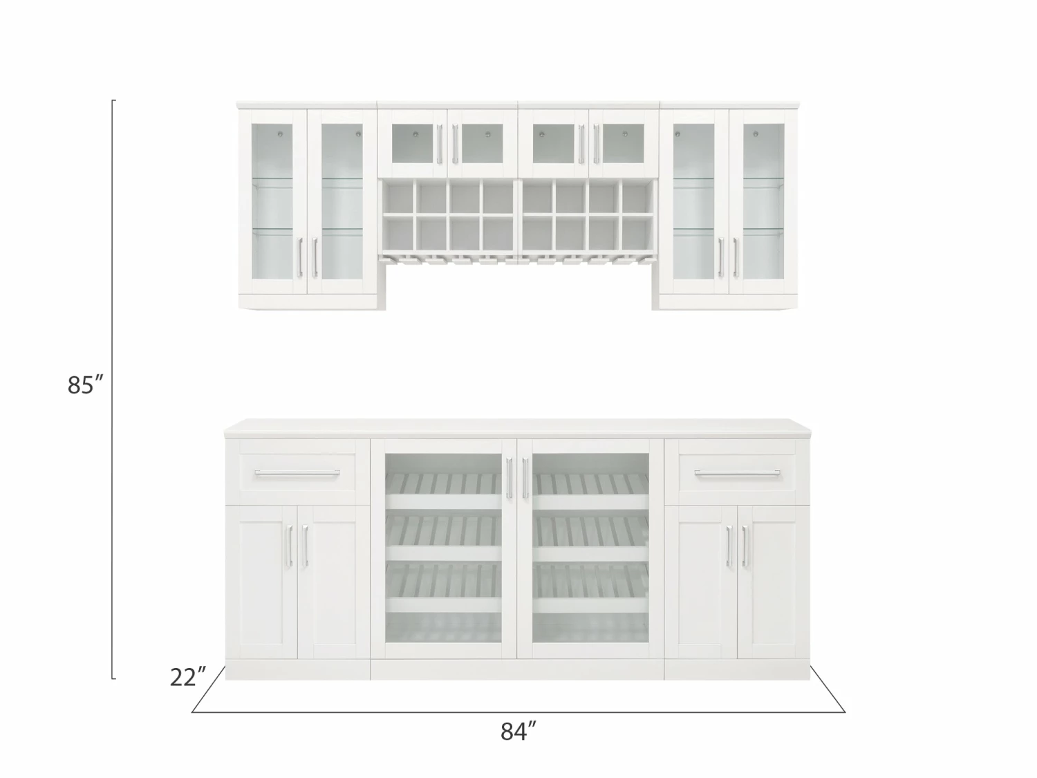 NewAge Products Home Bar 7 Piece Cabinet Set 2 NewAge Products Home Bar 7 Piece Cabinet Set