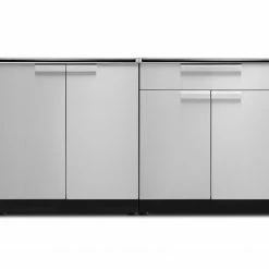 NewAge Products Outdoor Kitchen Stainless Steel 2 Piece Cabinet Set