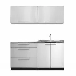 NewAge Products Outdoor Kitchen Stainless Steel 4 Piece Cabinet Set