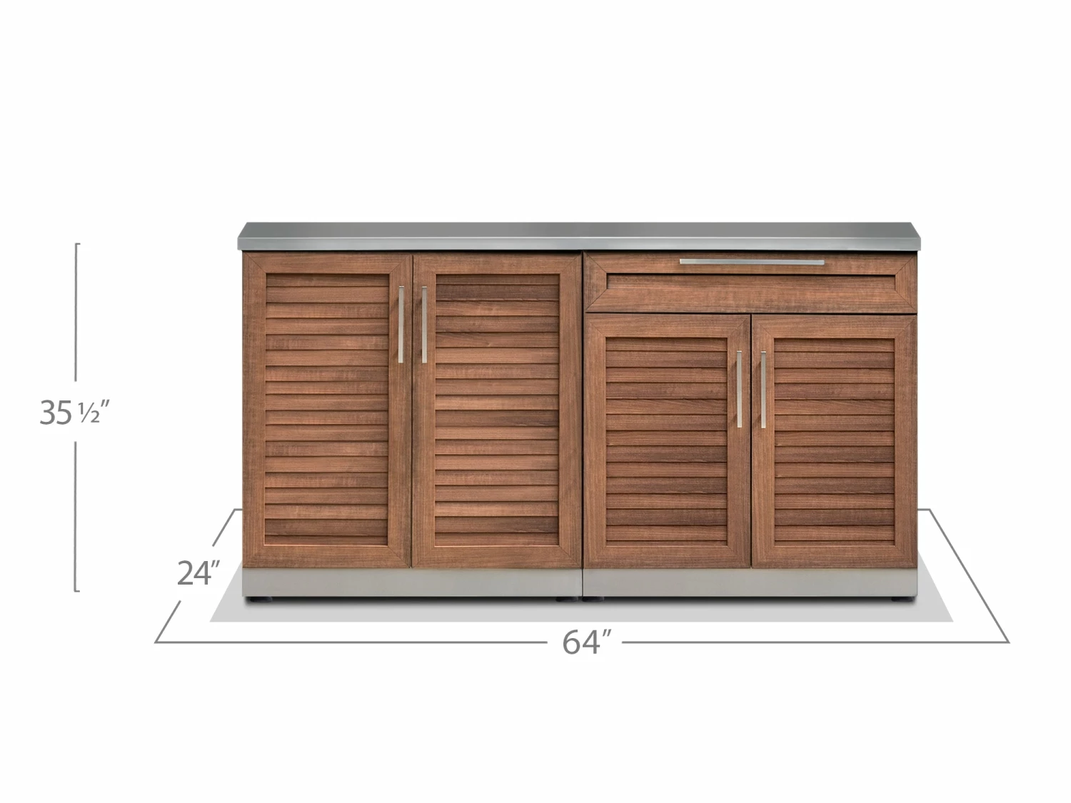 NewAge Products Outdoor Kitchen Stainless Steel 2 Piece Cabinet Set 14 NewAge Products Outdoor Kitchen Stainless Steel 2 Piece Cabinet Set