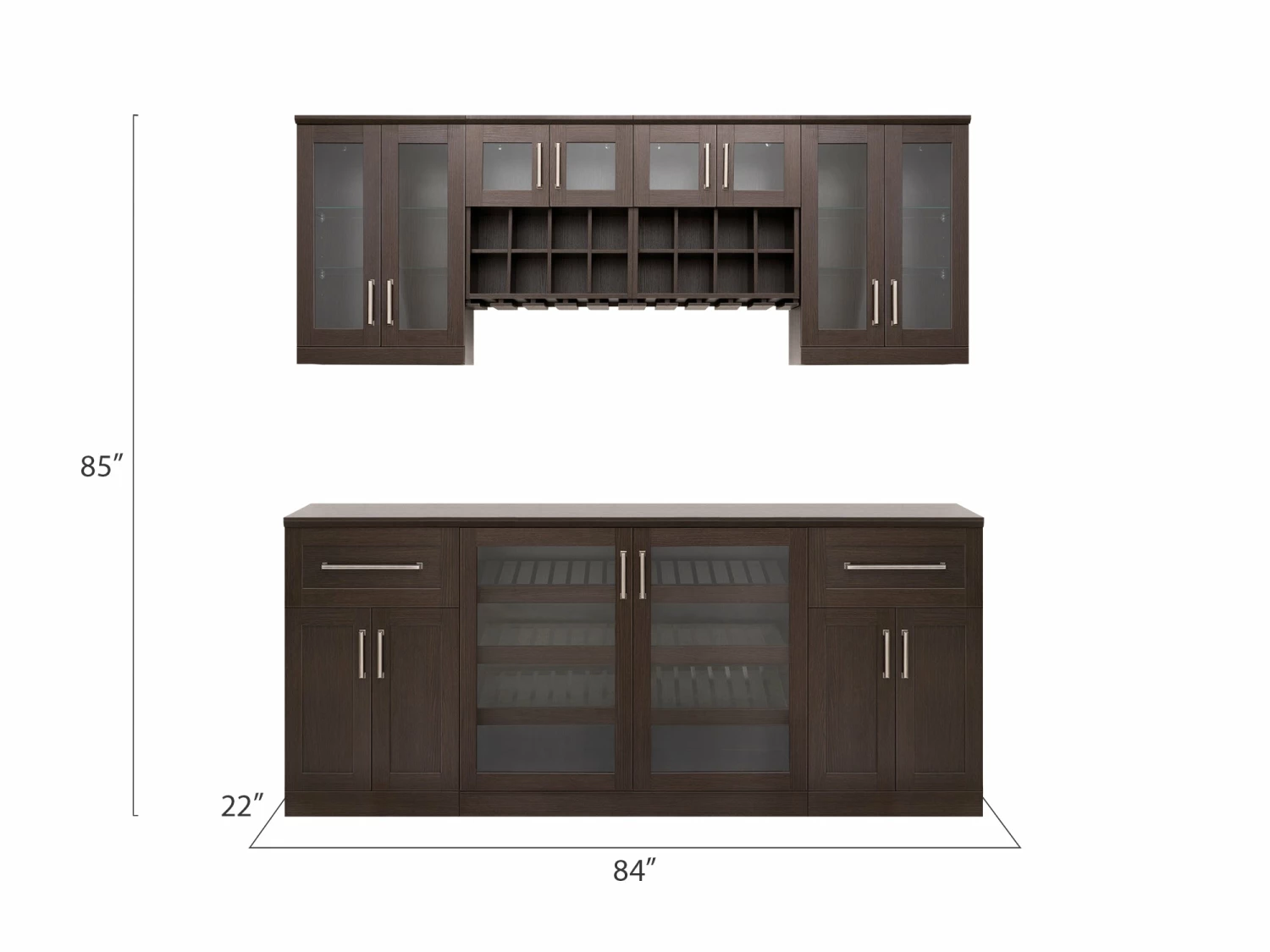 NewAge Products Home Bar 7 Piece Cabinet Set 17 NewAge Products Home Bar 7 Piece Cabinet Set