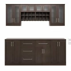 NewAge Products Home Bar Cabinets Home Bar 8 Piece Cabinet Set 50 NewAge Products Home Bar Cabinets Home Bar 8 Piece Cabinet Set