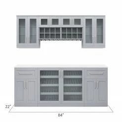 NewAge Products Home Bar 7 Piece Cabinet Set 31 NewAge Products Home Bar 7 Piece Cabinet Set