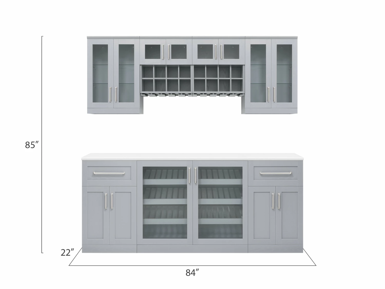 NewAge Products Home Bar 7 Piece Cabinet Set 9 NewAge Products Home Bar 7 Piece Cabinet Set