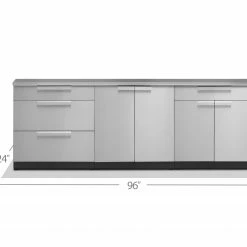 NewAge Products Outdoor Kitchen Stainless Steel 3 Piece Cabinet Set 22 NewAge Products Outdoor Kitchen Stainless Steel 3 Piece Cabinet Set