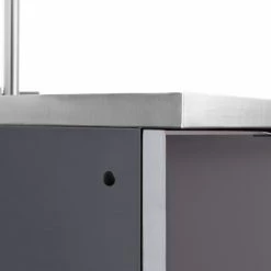 NewAge Products Outdoor Kitchen Aluminum Sink Cabinet - Slate Gray