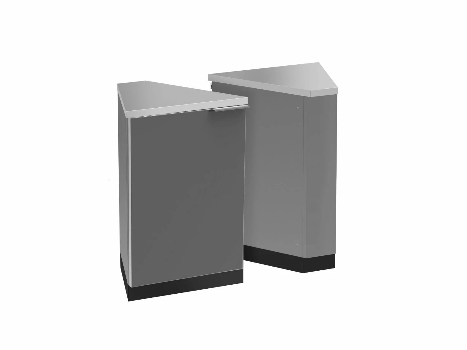 NewAge Products Outdoor Kitchen Aluminum 45 Degree Corner Cabinet - Slate Gray 1 NewAge Products Outdoor Kitchen Aluminum 45 Degree Corner Cabinet - Slate Gray