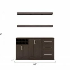 NewAge Products Home Bar 5 Piece Cabinet Set 45 NewAge Products Home Bar 5 Piece Cabinet Set