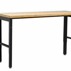 None Pro Series 66 In. Workbench With Bamboo Worktop Garage Storage
