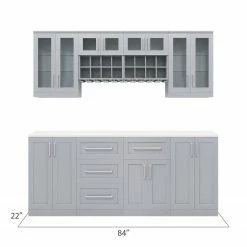 NewAge Products Home Bar Cabinets Home Bar 8 Piece Cabinet Set 42 NewAge Products Home Bar Cabinets Home Bar 8 Piece Cabinet Set