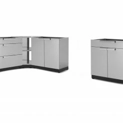 NewAge Products Outdoor Kitchen Stainless Steel 4 Piece Cabinet Set