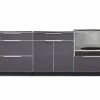 NewAge Products Outdoor Kitchen Aluminum 3 Piece Cabinet Set