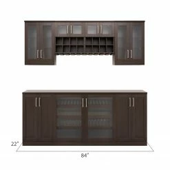 NewAge Products Home Bar 7 Piece Cabinet Set 44 NewAge Products Home Bar 7 Piece Cabinet Set