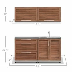 NewAge Products Outdoor Kitchen Stainless Steel 4 Piece Cabinet Set 44 NewAge Products Outdoor Kitchen Stainless Steel 4 Piece Cabinet Set