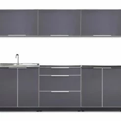 NewAge Products Outdoor Kitchen Aluminum 6 Piece Cabinet Set