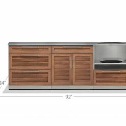 NewAge Products Outdoor Kitchen Stainless Steel 3 Piece Cabinet Set 40 NewAge Products Outdoor Kitchen Stainless Steel 3 Piece Cabinet Set