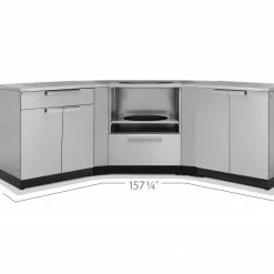 NewAge Products Outdoor Kitchen Stainless Steel 5 Piece Cabinet Set 26 NewAge Products Outdoor Kitchen Stainless Steel 5 Piece Cabinet Set